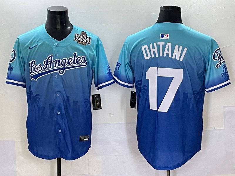 Men 2025 Los Angeles Dodgers 17 Ohtani Blue Nike MLB Jersey Daoqite style 6